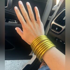 ORIGINAL GOLD BUDHA GIRL ALL WEATHER BANGLES (9)